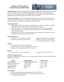 Team Mentor Opportunity - America SCORES Seattle
