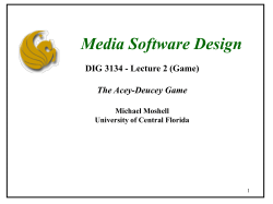L2: Acey-Deucey - UCF CS - University of Central Florida