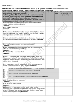 Derbyshire Risk Assessment DASH