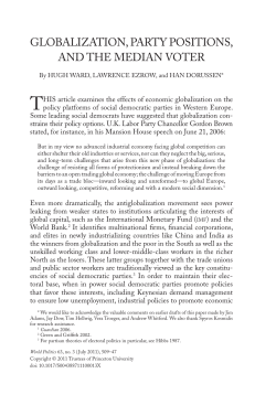 Globalization, Party Positions, and the Median Voter