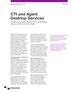 CTI and Agent Desktop Services data sheet