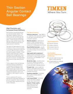 Thin Section Angular Contact Ball Bearings
