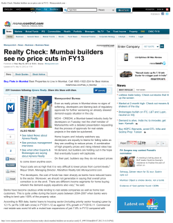 Mumbai builders see no price cuts in FY13