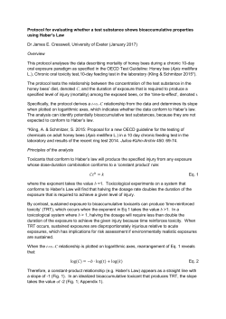 Haber`s Law test - Manual v7.