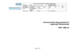 Template for business communication definition report (W5) (to be