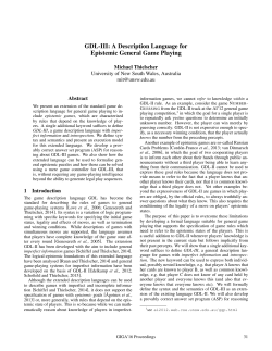 GDL-III: A Description Language for Epistemic General Game