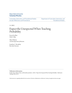 Expect the Unexpected When Teaching Probability
