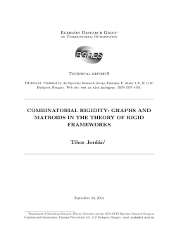 COMBINATORIAL RIGIDITY: GRAPHS AND MATROIDS IN THE