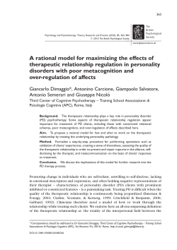A rational model for maximizing the effects of therapeutic