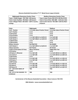 Massena Basketball Association 2nd 3rd Mixed House League