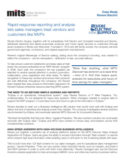 Rapid-response reporting and analysis lets sales managers