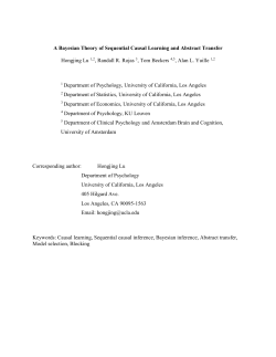 1 Causal Generative Models with Different - Lirias