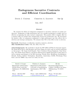 Endogenous Incentive Contracts and Efficient Coordination