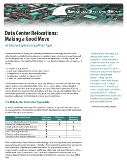 Data Center Relocations: Making a Good Move