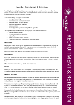 Member Recruitment and Retention Information