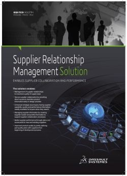 Supplier Relationship ManagementSolution