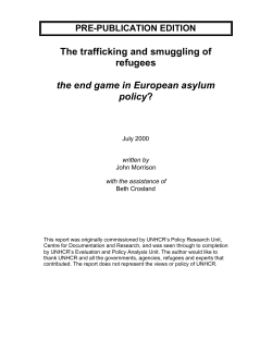 The trafficking and smuggling of refugees the end game in