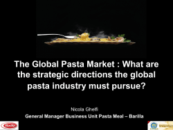 Diapositiva 1 - International Pasta Organisation