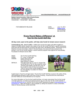 Press Release - Tour for the Cure Golf Day.pages