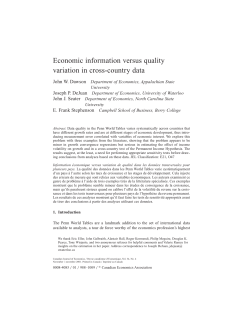 Economic information versus quality variation in cross