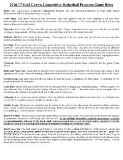 Game Rules - Gold Crown Foundation