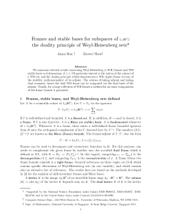 Frames and stable bases for subspaces of L2(IR the duality principle