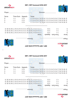 ERT Scorecard - Racquetball in Europe