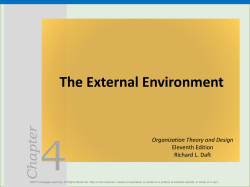Chapter The External Environment