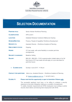 Position Selection Documentation - Australian Financial Security