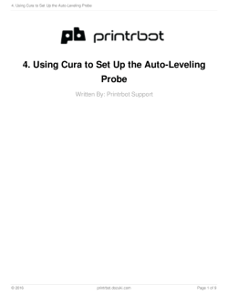 4. Using Cura to Set Up the Auto-Leveling Probe