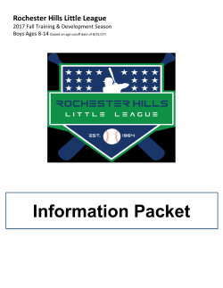 Rochester Hills Little League 2017 Fall Baseball