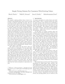 Simple Pricing Schemes For Consumers With Evolving Values