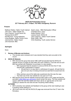 February 2017 - Halton Youth Cabinet