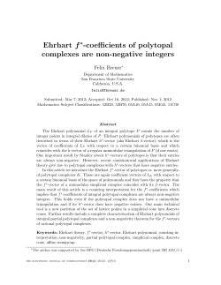 Ehrhart f -coefficients of polytopal complexes are non