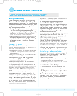 3 Corporate strategy and structure