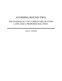 Avoiding Round Two: The Inadequacy of Current Relocation Laws