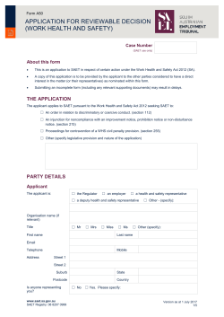 A50 - Application for reviewable decision (Work health and safety)