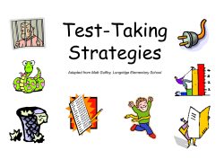 Test Taking Strategies PPT