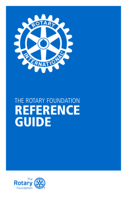 The Rotary Foundation Reference Guide