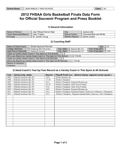 School Name: JEAN RIBAULT HIGH SCHOOL Class: 4A 2012