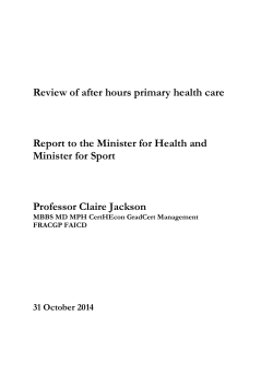 Review of after hours primary health care