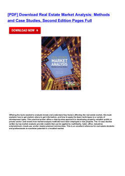 Real Estate Market Analysis: Methods and Case