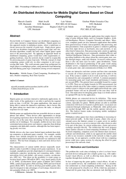 An Distributed Architecture for Mobile Digital Games Based on
