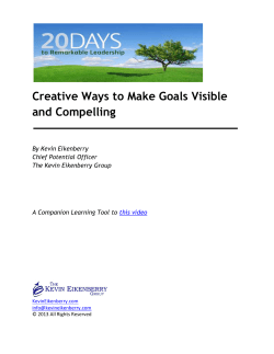 Creative Ways to Make Goals Visible and Compelling