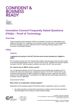 Innovation Connect Guidelines and Frequently asked questions