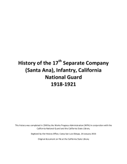 17th Separate Company, Infantry - California State Military Museum