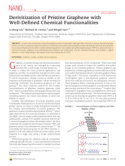 Derivitization of Pristine Graphene with Well