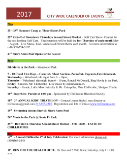 city wide events calender