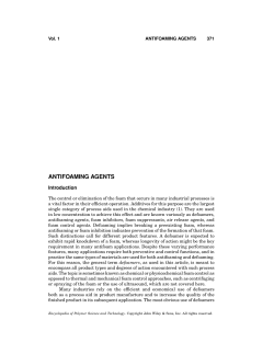 "Antifoaming Agents". In: Encyclopedia of Polymer Science and