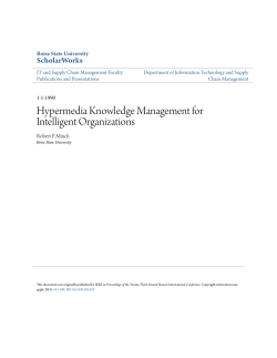 Hypermedia Knowledge Management for Intelligent Organizations